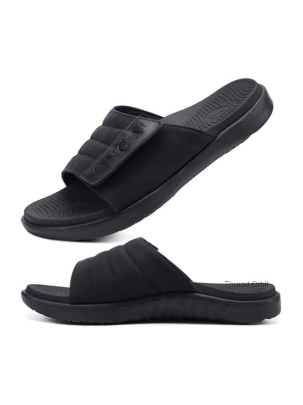 Mens Orthotic Slide Sandals Adjustable Strap Arch Support Plantar Fasciitis